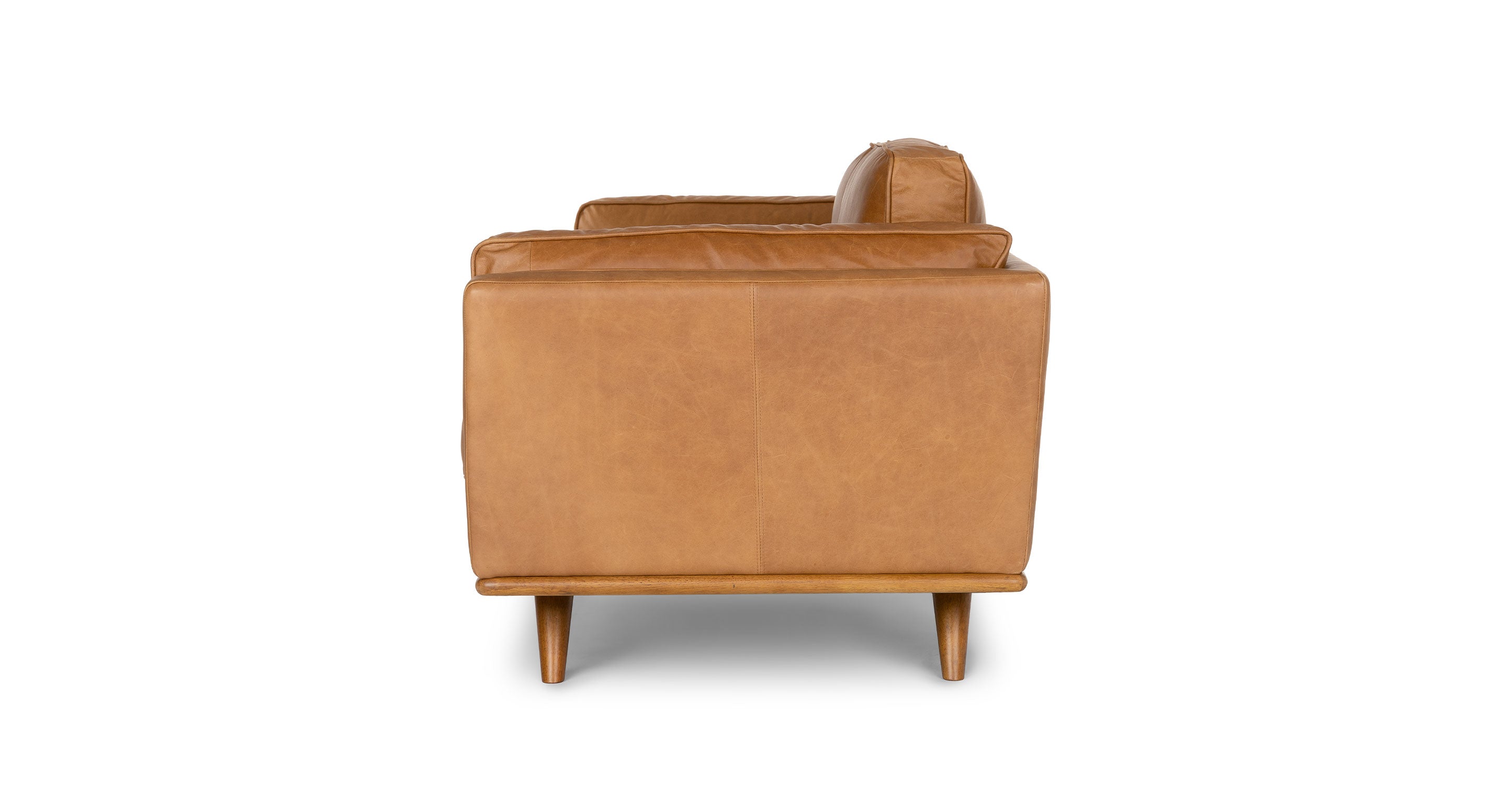 Luxury Tan Finish Leather Sofa for Living Room - White Rock | Edmonton Furniture Store | Perfect for Modern Home & Office Decor