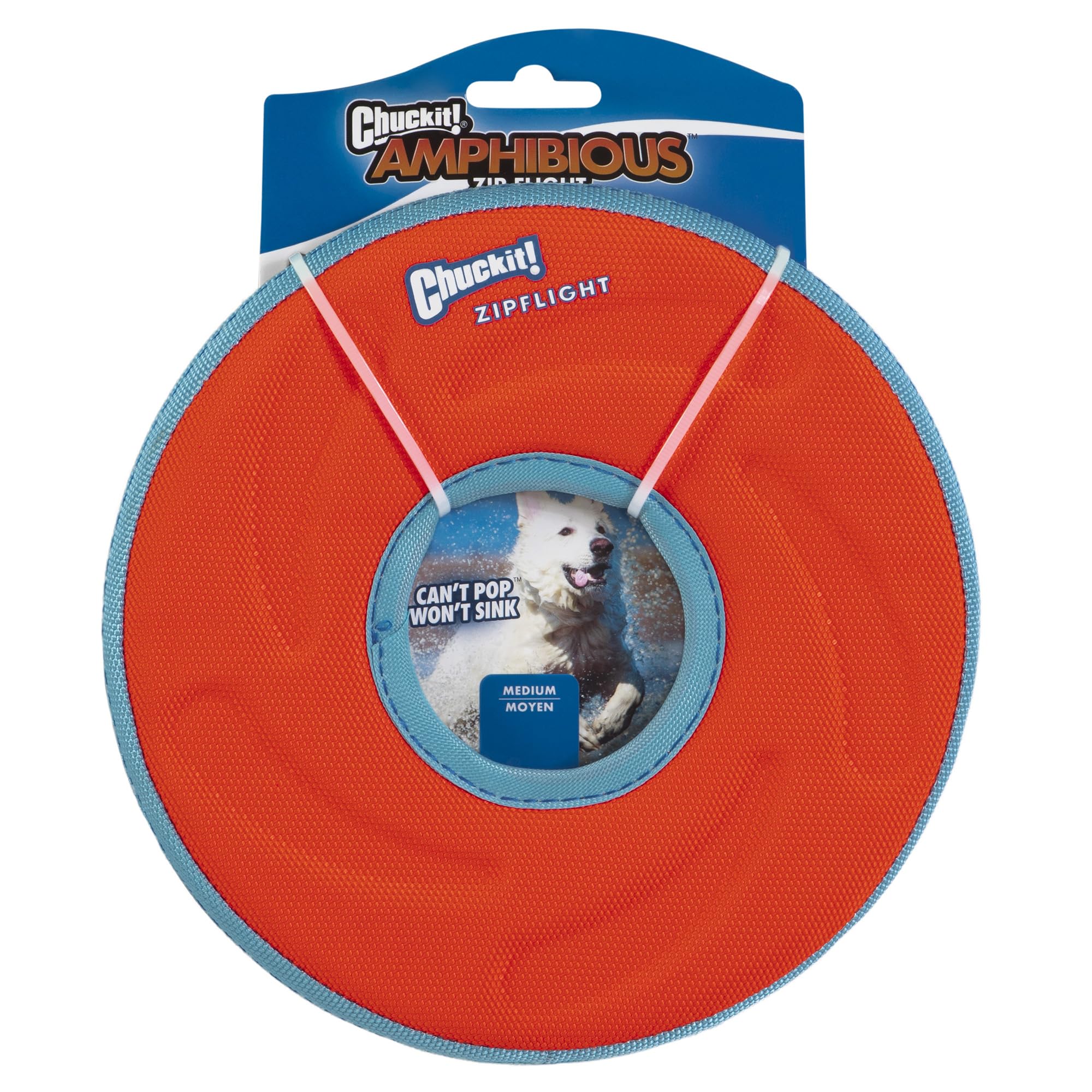 ChuckIt! Zipflight Flyer - Floating Dog Frisbee Toy for Medium Dogs | Gentle on Teeth & Gums | Perfect for Beach, Pool & Outdoor Play