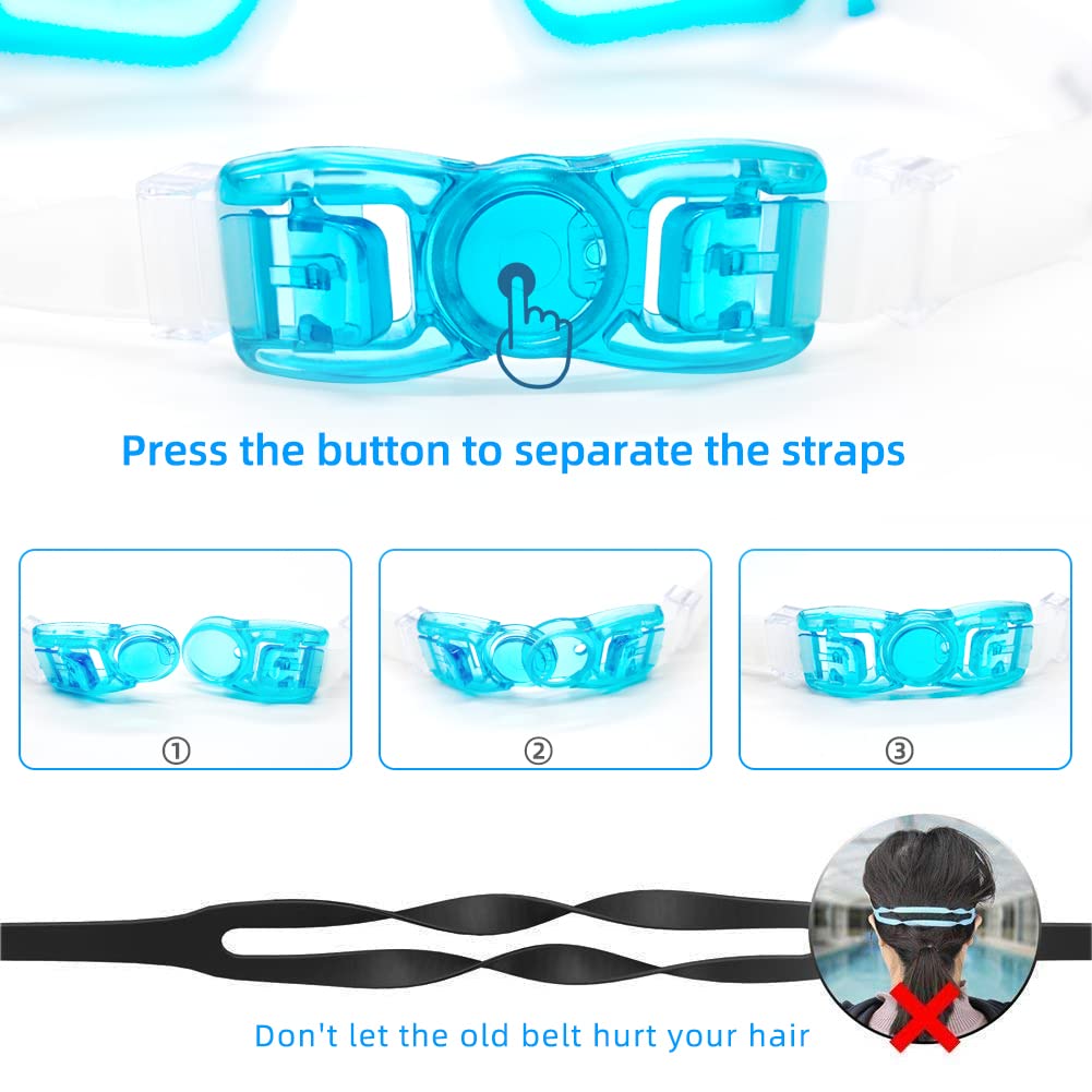 **Anti-Fog Swimming Goggles & Silicone Swim Cap Set for Adults – Comfortable, Leak-Proof Swim Glasses & Hat Pack for Pool, Beach & Training**    *(Ideal for Lap Swimming, Open Water, Triathlons & Water Aerobics)*
