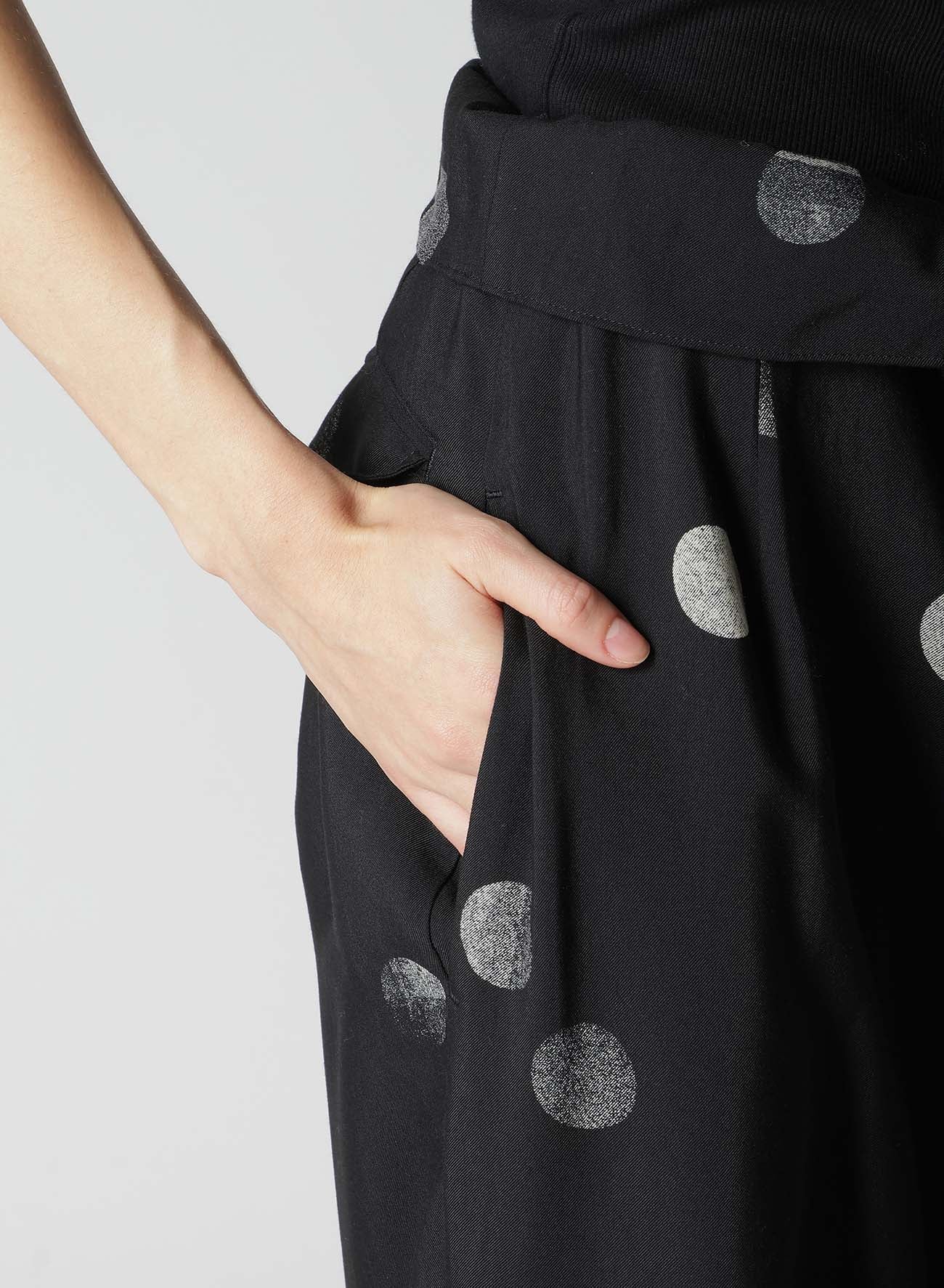 High Waist Gabardine Dot Pants for Women - Stylish and Comfortable Office Wear & Casual Outfits