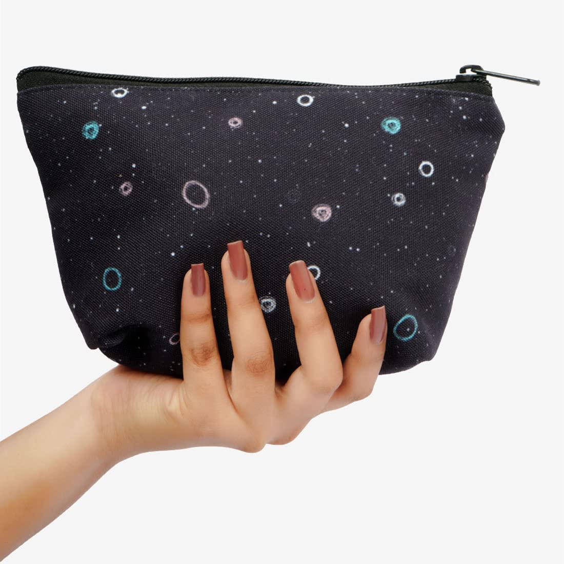 Crazyify Printed Makeup Bag Set of 2 - Waterproof Cosmetic Pouch & Travel Toiletry Organizer for Women | Perfect for Travel, Gym, and Daily Essentials Storage