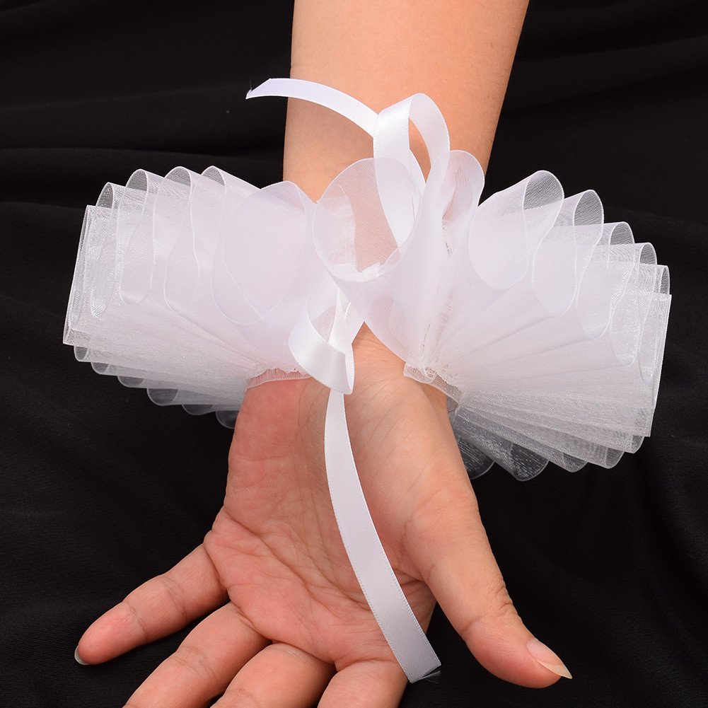 GraceArt Victorian Elizabethan Ruff Collar - Elegant Lace Neck & Wrist Cuffs for Renaissance Faire, Dickens Festival, Cosplay & Historical Reenactment