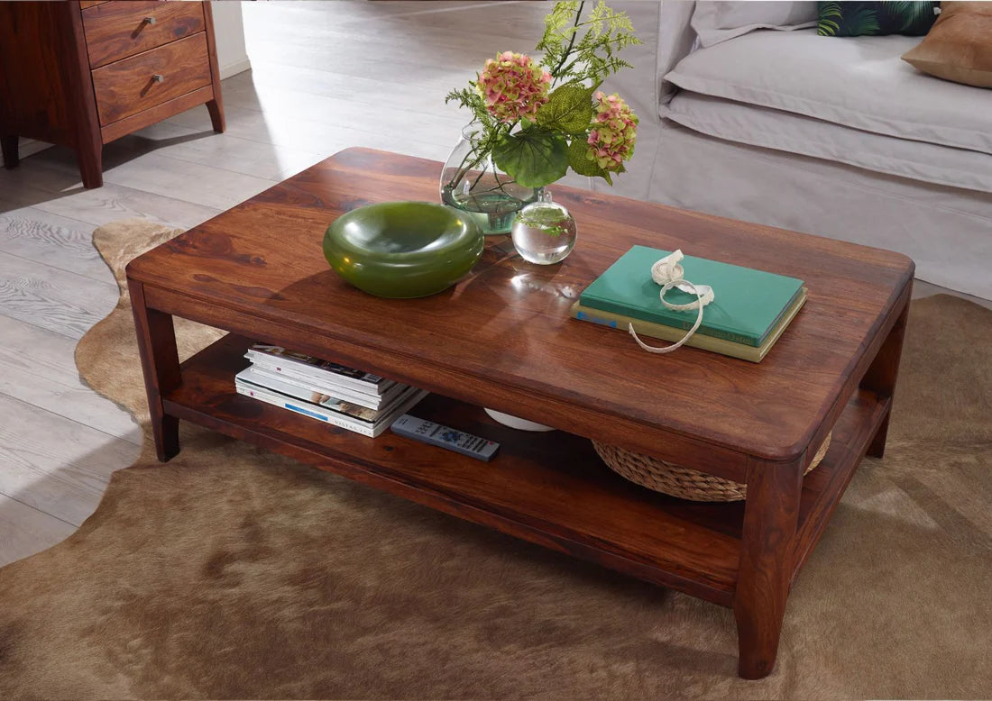 Solid Sheesham Wood Coffee Table - 43