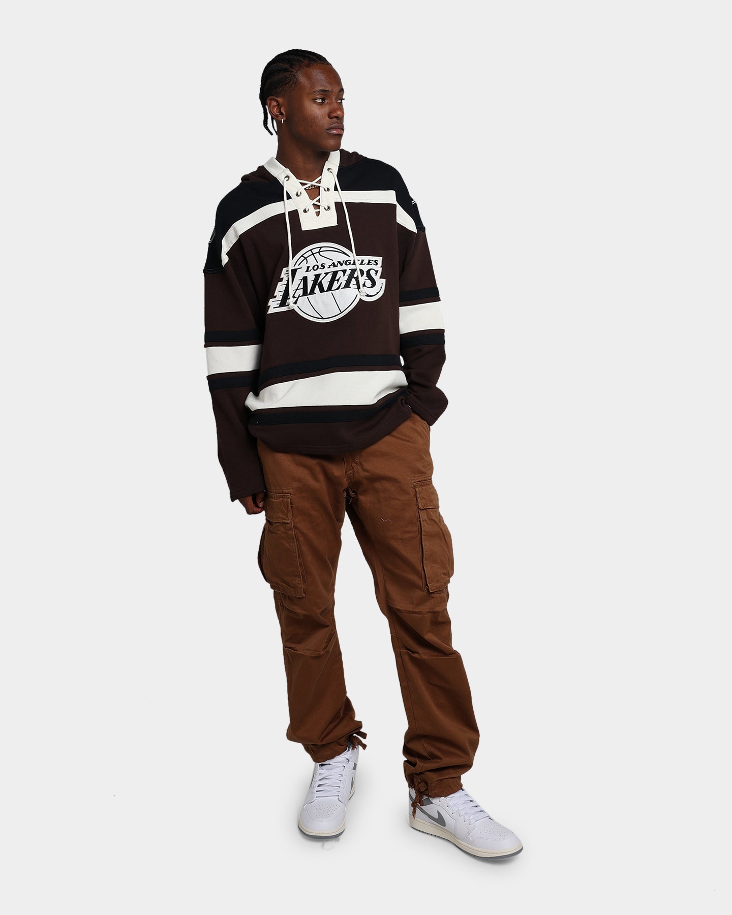 47 Brand Los Angeles Lakers Superior Lacer Hoodie Brown - NBA Fan Apparel for Men & Women - Perfect for Game Day, Casual Wear & Sports Outfits