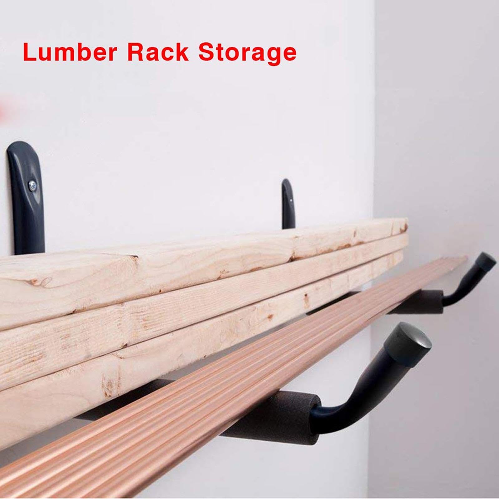 Heavy Duty Garage Hooks 4 Pack - Wall Mounted Tool Hangers for Ladders, Bikes, Ropes & Yard Tools - Includes 8 Screws & 8 Bolts - Perfect for Garage, Shed & Workshop Organization
