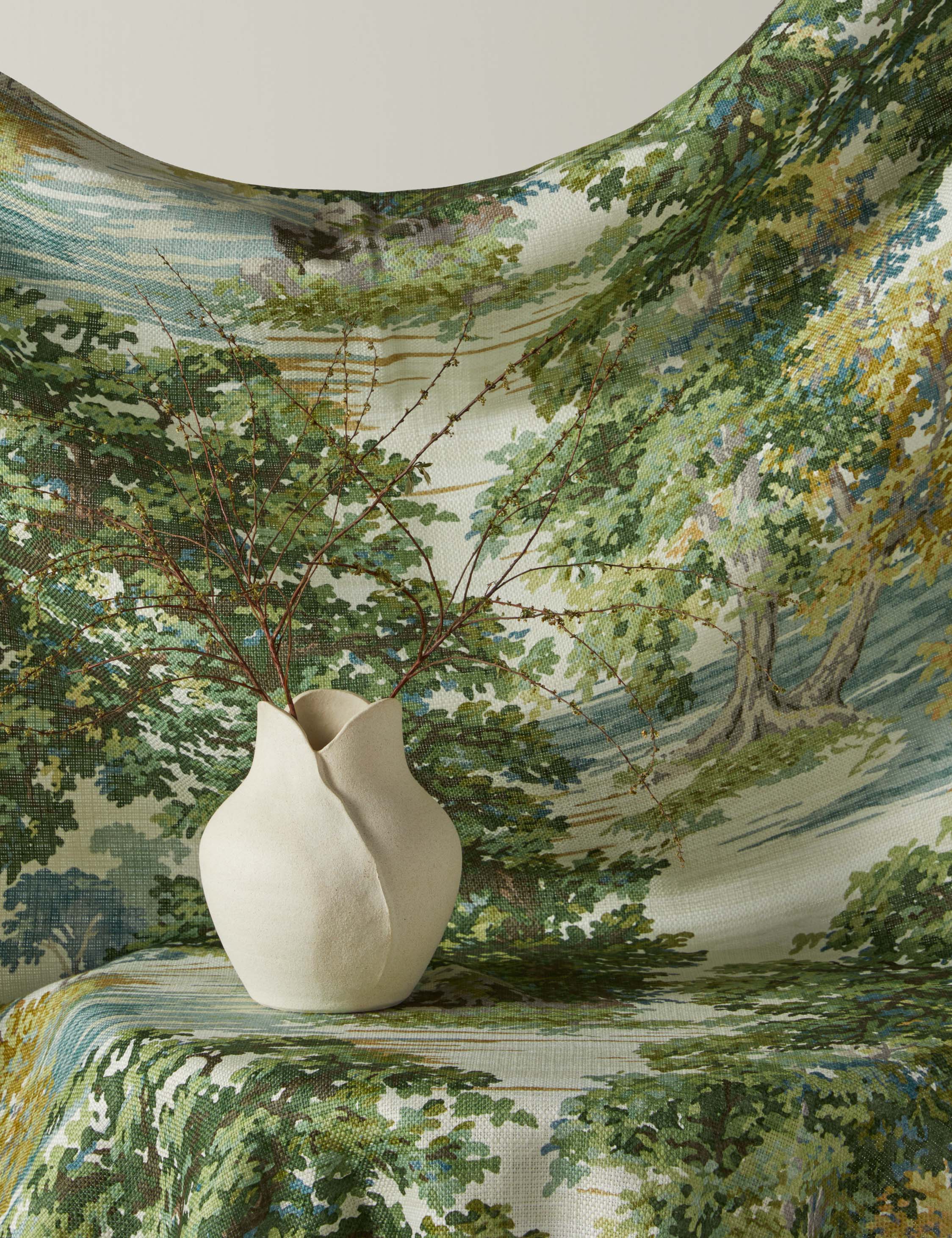 Morris & Co. Sap Green Ancient Canopy Viscose Fabric Swatch - Premium Home Decor & Upholstery Material for Curtains, Pillows, and Vintage Style Projects