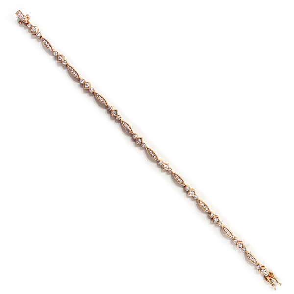 14K Rose Gold Diamond Bracelet for Women - Elegant Dainty Tennis Bracelet with Real Diamonds | Perfect for Weddings, Anniversaries & Special Occasions