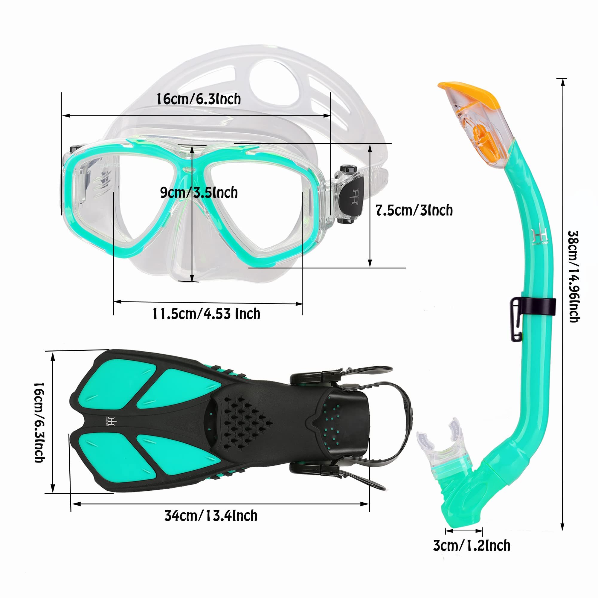 **Kids Snorkel Set - Adjustable Diving Mask, Snorkel & Swim Fins with Anti-Fog & Anti-Leak Design - Complete Snorkeling Gear for Swimming & Diving - Perfect for Beach Vacations & Pool Adventures**
