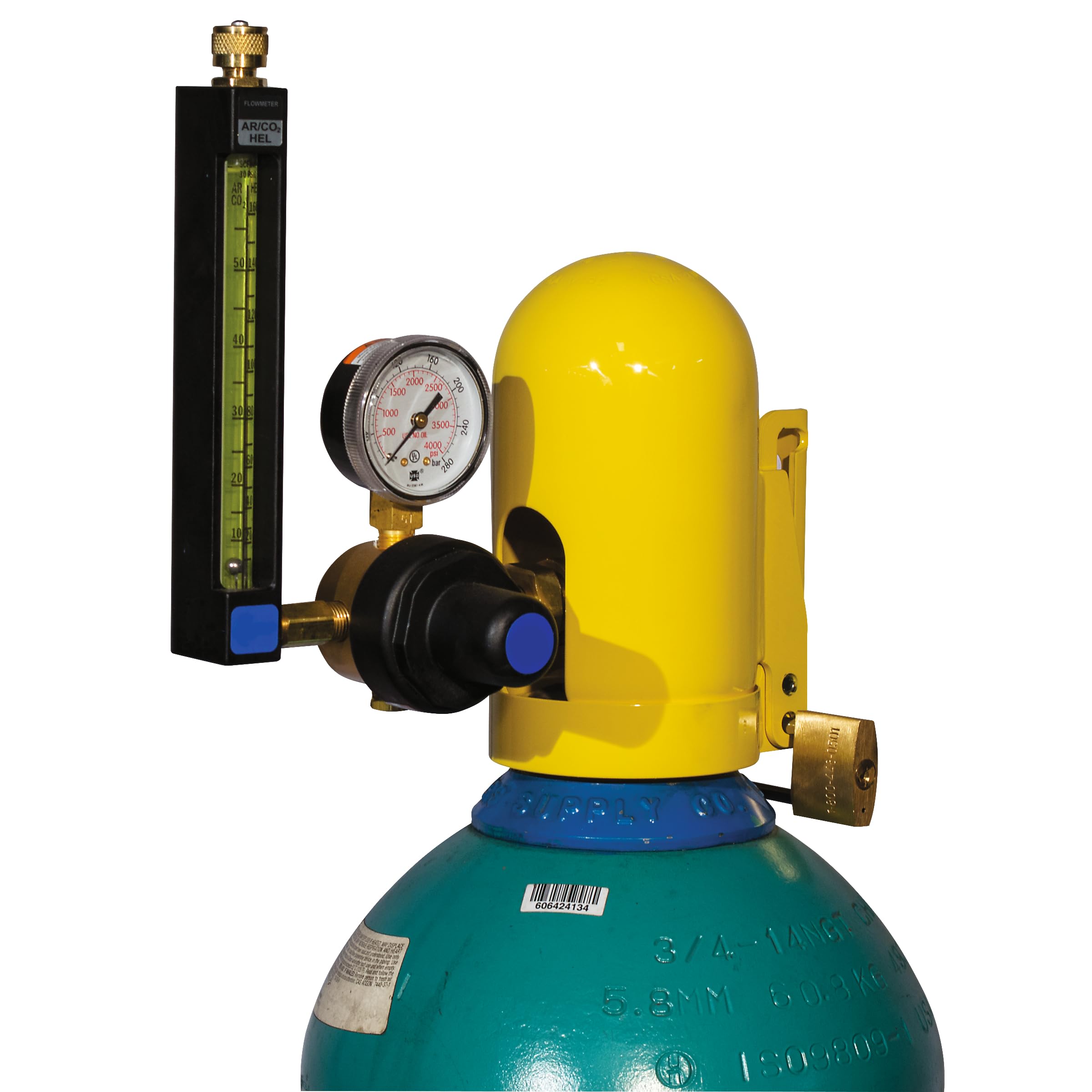 Justrite 35360 Safety Snap Cap for Low Pressure Gas Cylinders - Fine Thread - Leak-Proof & Durable - Ideal for Industrial, Laboratory & Welding Gas Storage