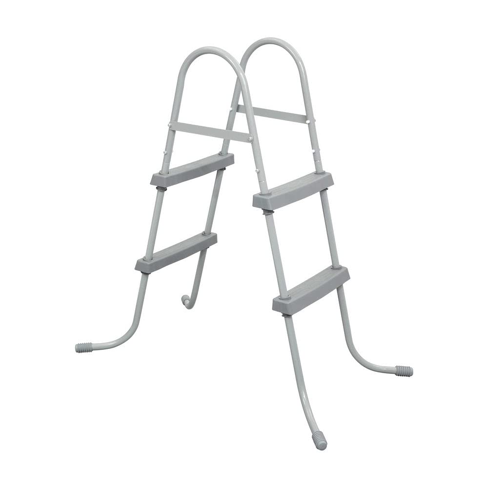 Bestway Flowclear Above Ground Pool Ladder - 33 Inch Heavy Duty Metal Swimming Pool Steps for Safety & Easy Access | Perfect for Backyard, Inground & Outdoor Pools