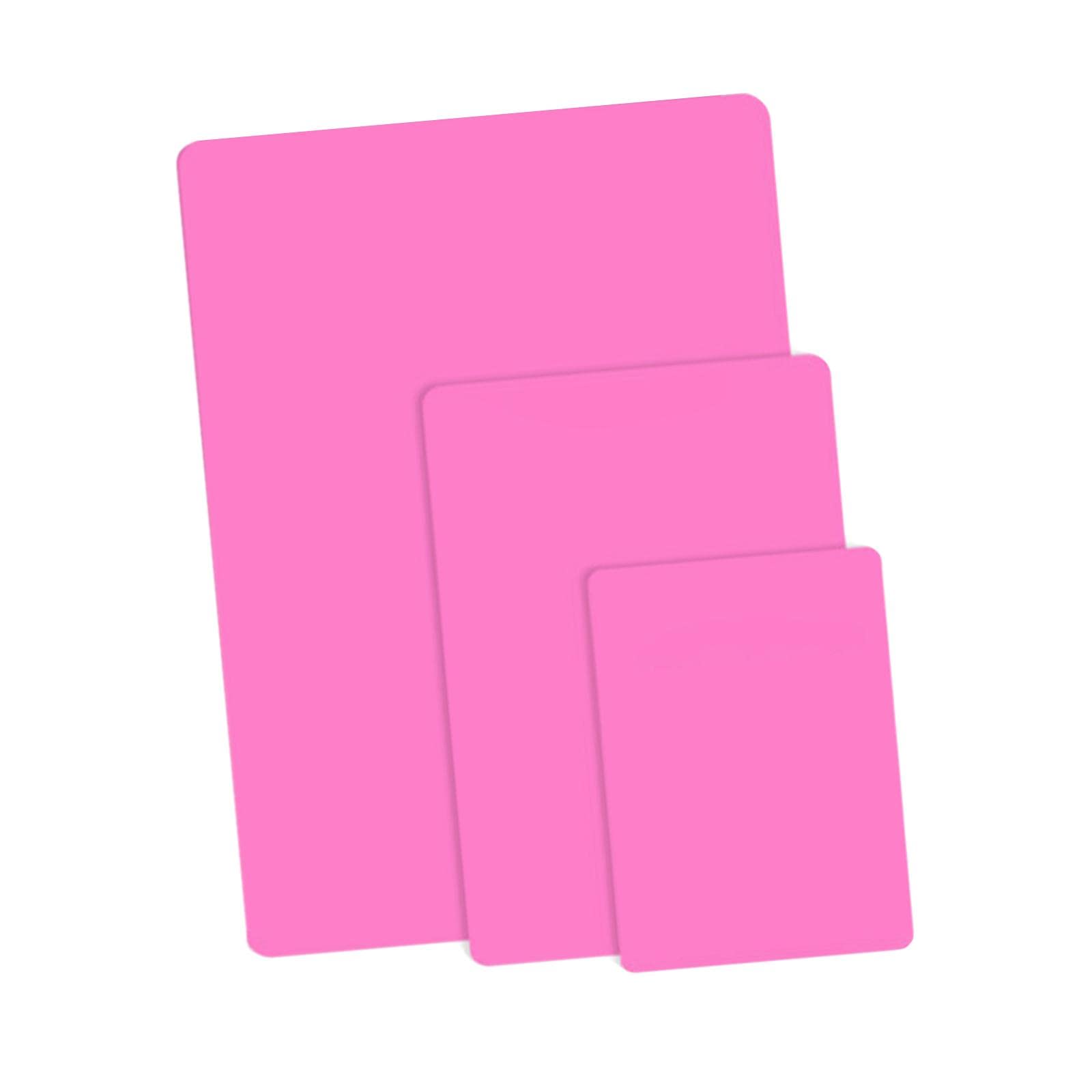 3pcs Heat Resistant Silicone Casting Mats for Epoxy Resin Art, DIY Crafts, Soap Making - Non-Stick Flexible Pink Work Surface - Perfect for Jewelry Making, Resin Molds, and Art Projects