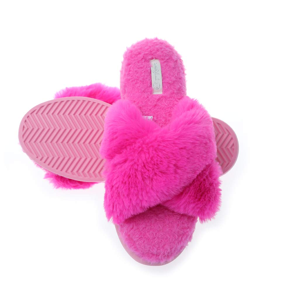 Millffy Women's Cross Band Slip-On Flip Flop Slippers - Open Toe Summer House Shoes for Indoor & Outdoor Comfort - Perfect for Beach, Poolside, and Relaxing at Home