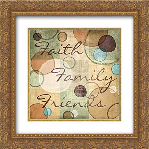 15x15 Gold Ornate Framed Double Matted Museum Art Print - Faith Family Friends Wall Decor - Perfect for Living Room, Bedroom & Office