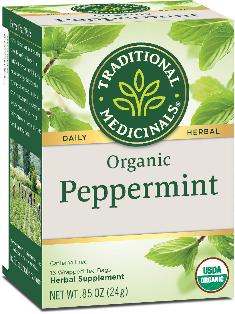 Organic Peppermint Tea Bags - 16 Count | Caffeine-Free Herbal Tea for Relaxation & Digestion | Perfect for After Meals, Stress Relief & Evening Wind Down