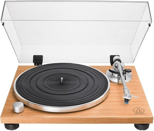Audio Technica AT LPW30TKR Fully Manual Belt Drive Turntable with 33/45 RPM Speeds & Built-in Switchable Preamp - Perfect for Vinyl Enthusiasts & Home Music Listening