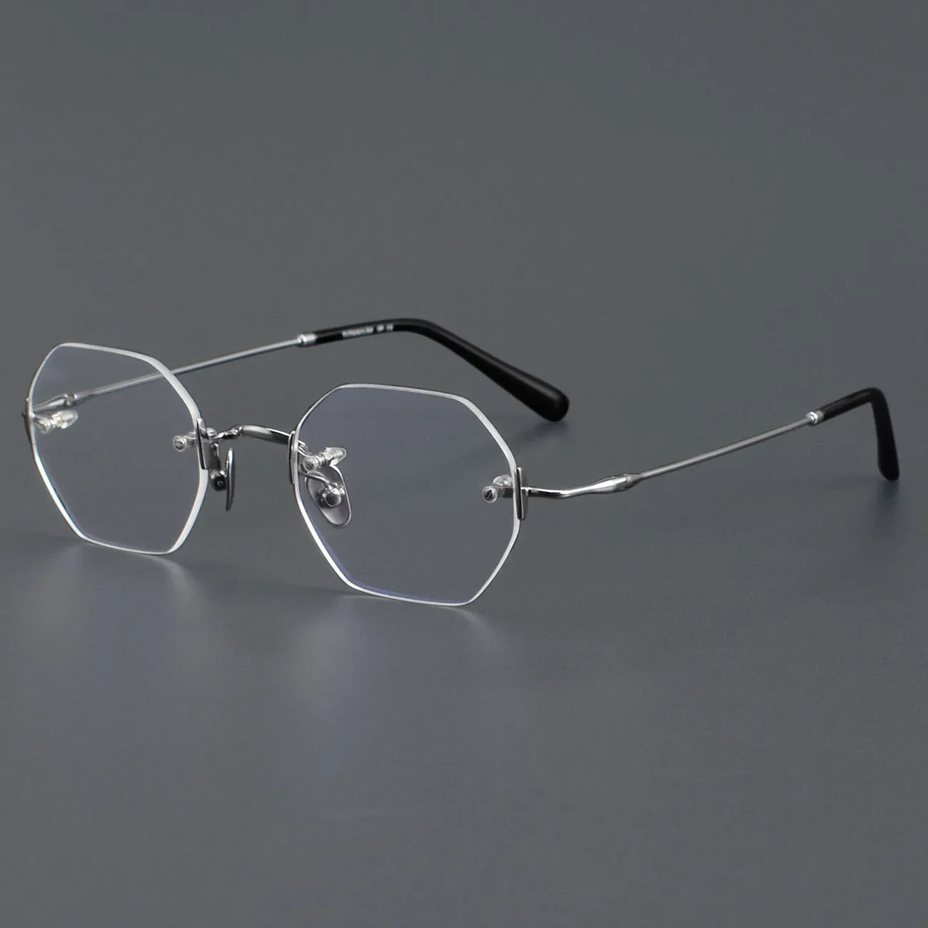 Aror Women's Rimless Polygon Oval Titanium Eyeglasses 4909 - Lightweight & Durable Titanium Frame for Everyday Wear, Reading, Work & Fashion Accessories
