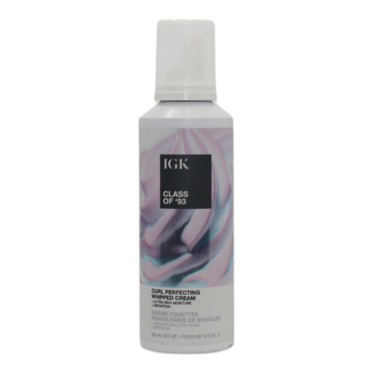 IGK Class of '93 Curl Perfecting Whipped Cream - 5.5 oz Curl Defining Styling Foam for Natural Curls & Waves - Perfect for Daily Styling & Special Occasions