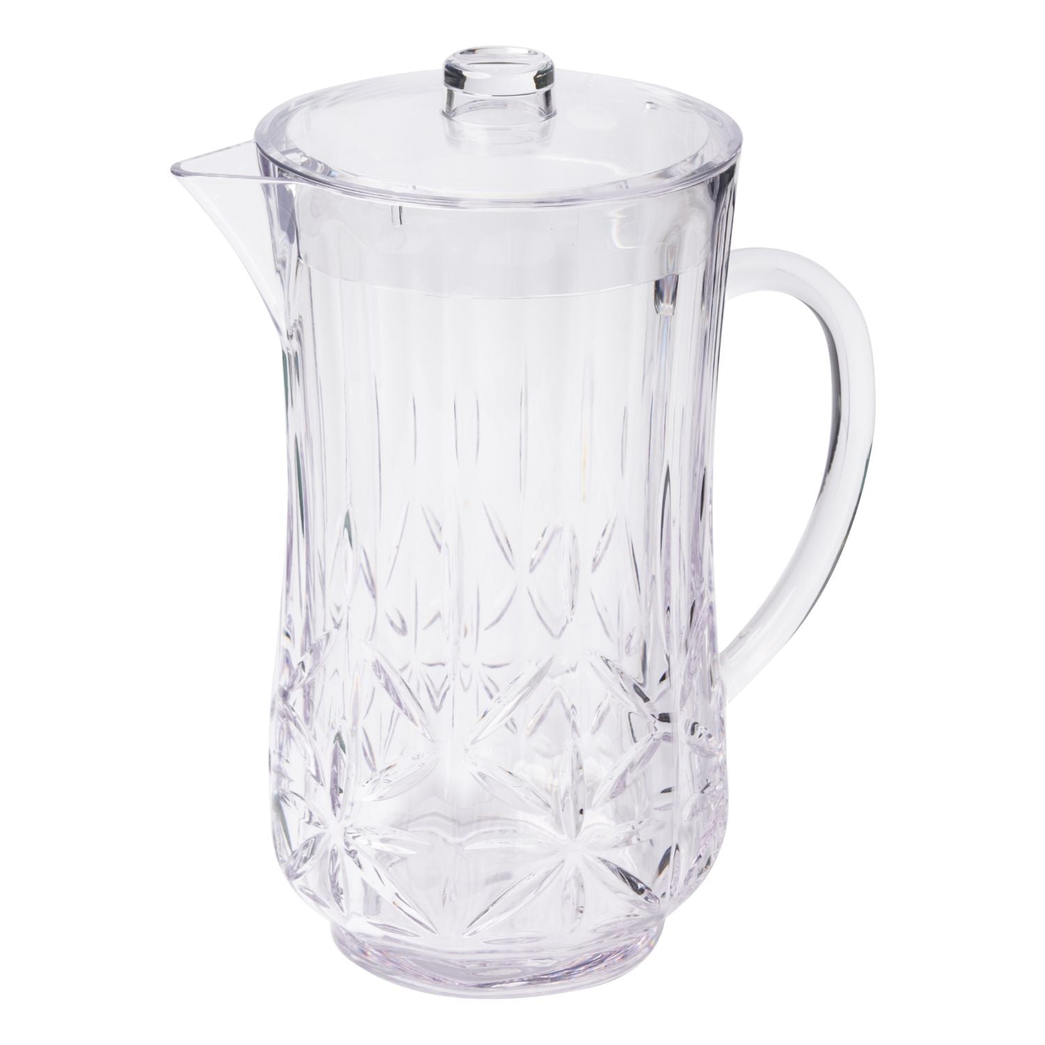 53 Oz Clear Classic Pitcher - Premium Glass Water Pitcher for Iced Tea, Lemonade & Cold Beverages - Perfect for Parties, BBQs & Family Gatherings