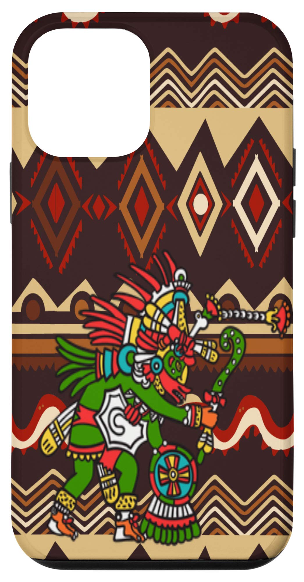 Colorful Mexico Aztec Print iPhone 12 Mini Case - Tribal Design Protective Phone Cover - Perfect for Travel, Festival & Cultural Enthusiasts