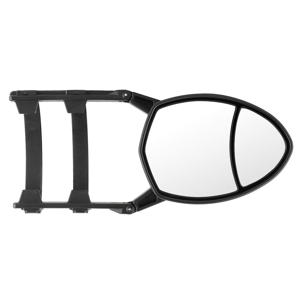 Universal 7.5X5.5 Inch Adjustable Dual View Towing Mirrors - Clip On Rearview Side Oval Mirror Extensions for Cars & Trucks - Perfect for Safer Towing and Enhanced Visibility