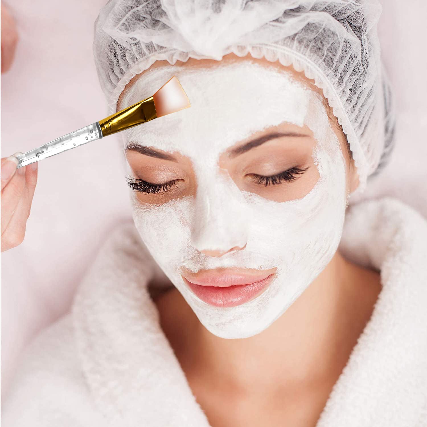 Premium Facial Mask & Face Pack Set with Transparent Handle Soft Brush & Bowl - Perfect for At-Home Spa & Skincare Routine