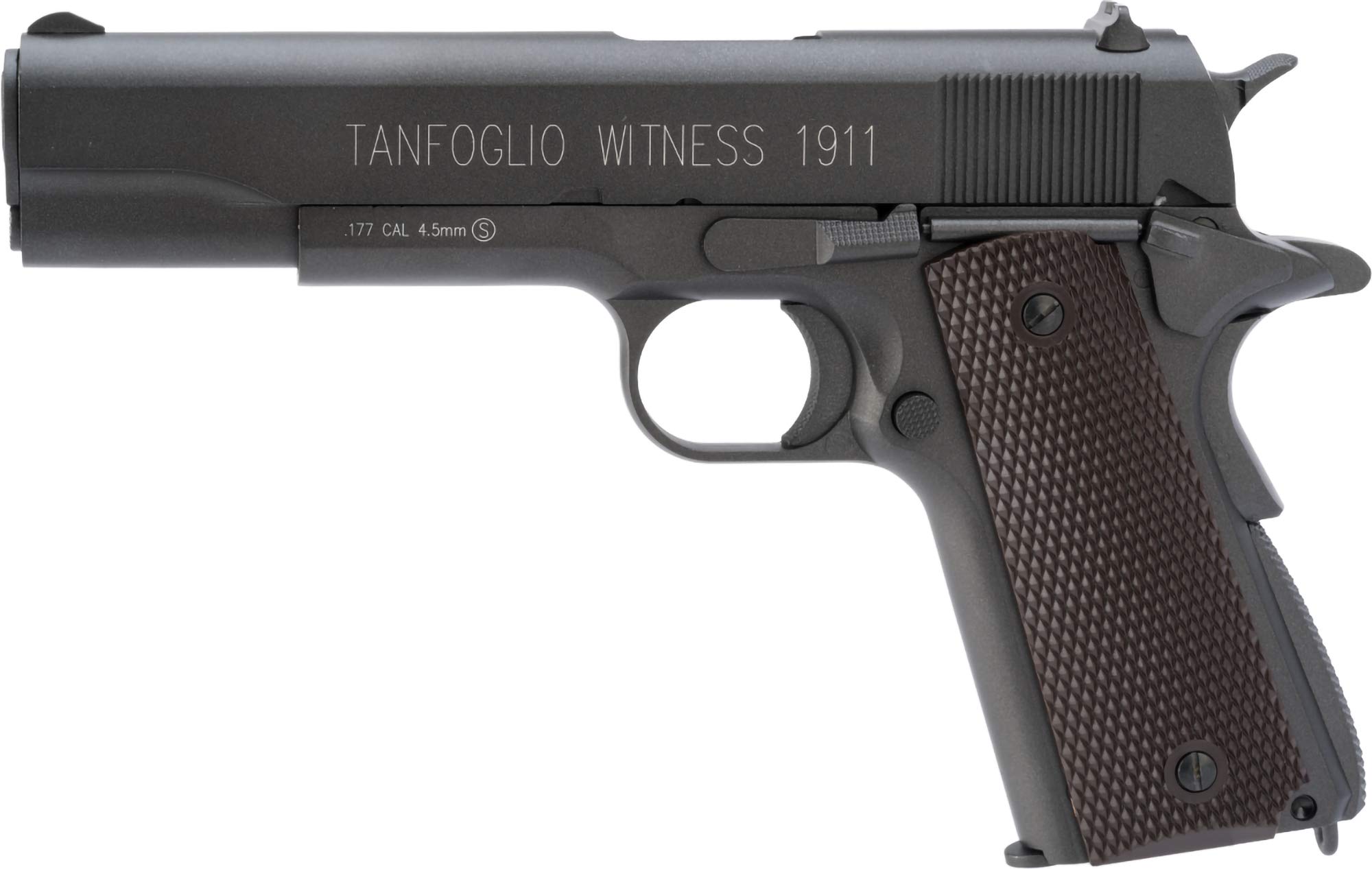 Tanfoglio Witness Metal Blowback 1911 4.5mm Air Pistol (.177 Caliber) - Realistic CO2 Airgun for Target Shooting & Training | Perfect for Backyard Practice & Airsoft Enthusiasts