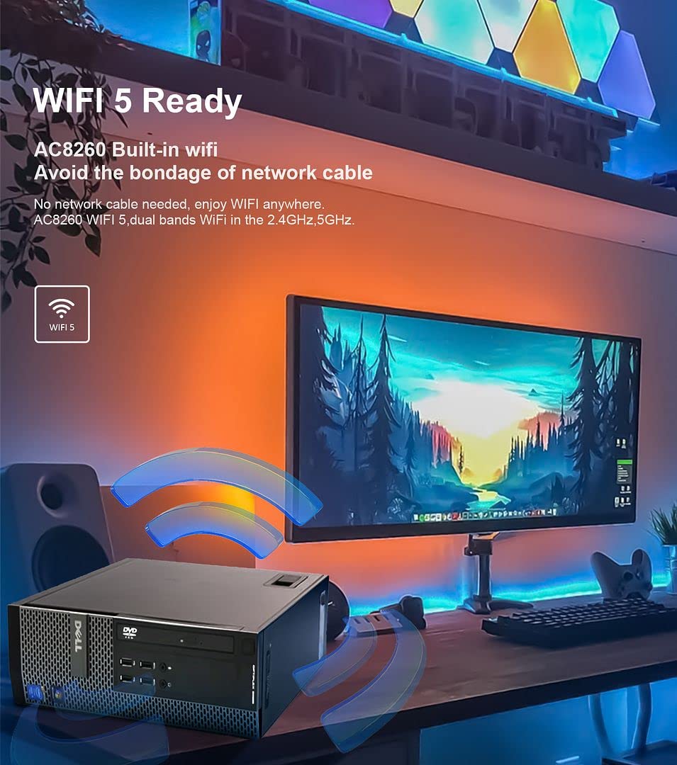 Refurbished Dell OptiPlex 7020 Tower Desktop PC - Intel i7-4790, 32GB RAM, 1TB SSD + 2TB HDD, WiFi AC8260, Dual Monitor Support, Wireless Keyboard & Mouse - Windows 10 Pro (Renewed) | Ideal for Home Office, Business Workstations & Gaming Setups