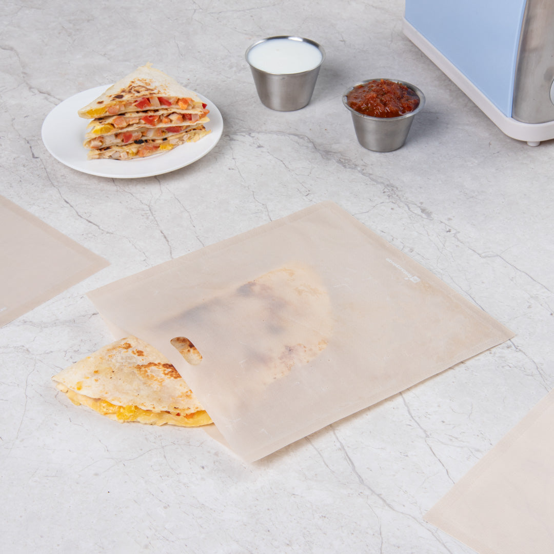 Non-Stick Heat Resistant Kraft Plastic Large Toaster Bags - 8.75
