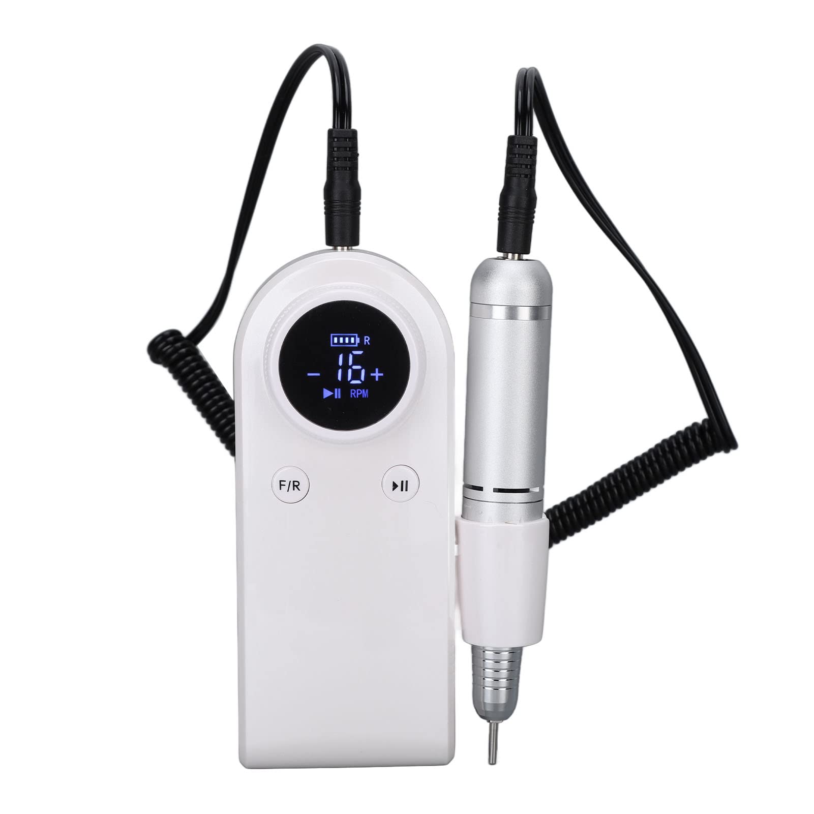 Professional Electric Nail Drill Machine 45000RPM - USB Rechargeable Nail Polisher with 6 Bits & Strong Motor - Portable Manicure Tool for Acrylic Nails, Gel Polish & Home Salon Use