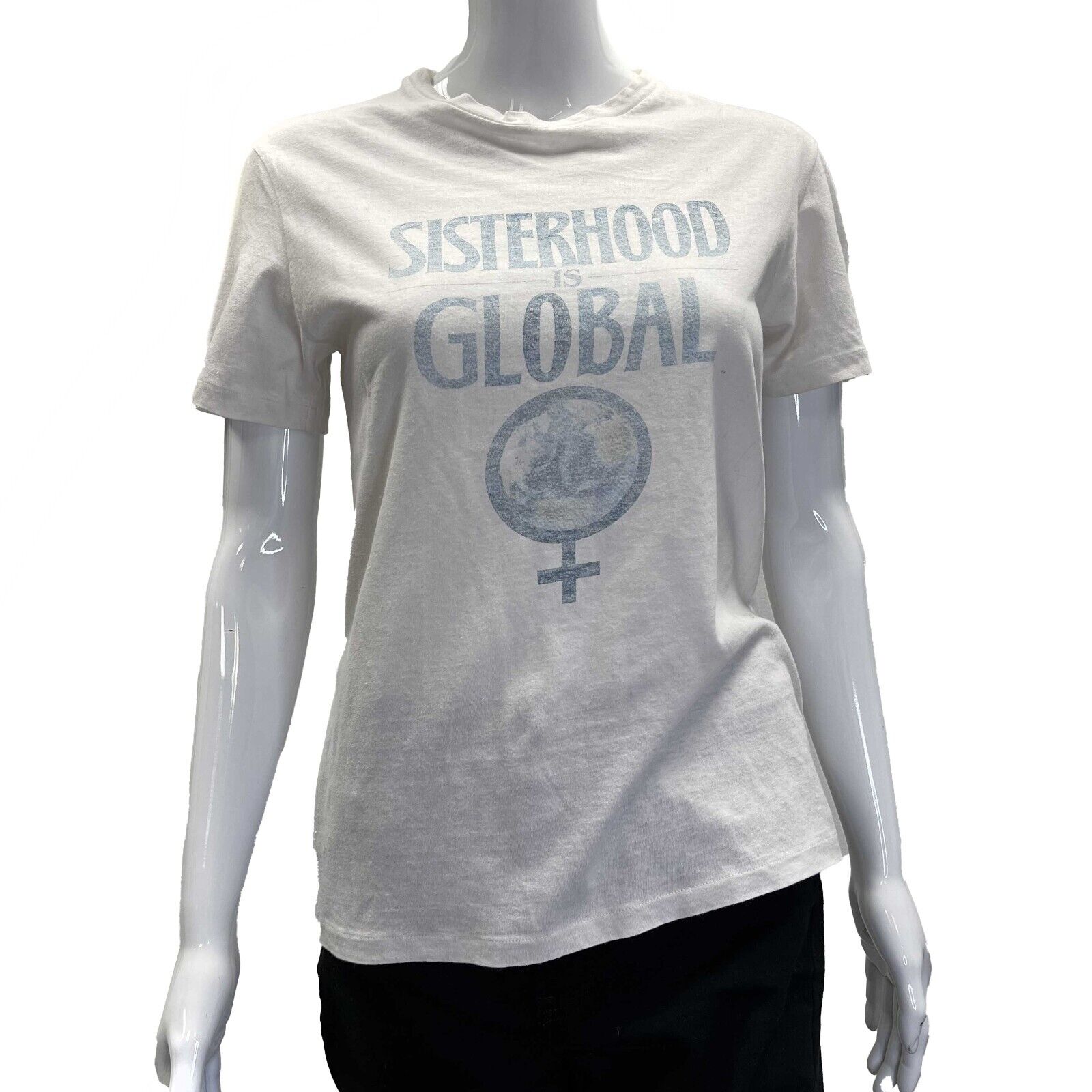 Christian Dior Sisterhood T-Shirt Women's XS (US Size 2) - Vintage Cotton Crewneck Tee - Perfect for Casual Wear, Layering & Sisterhood Events