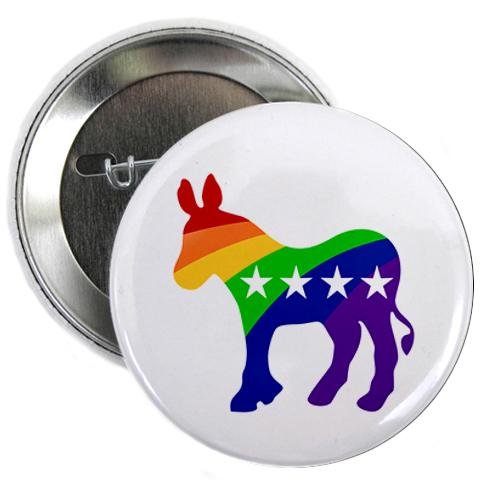Obama Supports Same-Sex Marriage Democrat Donkey LGBT Rainbow 2.25 Inch Pinback Button Badge - Pride Accessories for Political Events, LGBTQ+ Rights Campaigns & Equality Support