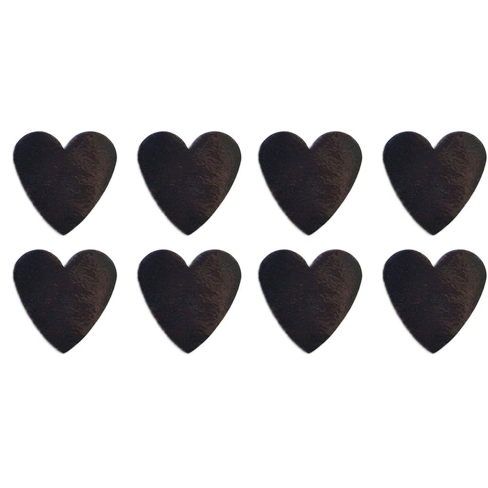 12PCS Heart Shaped Magnetic Stickers - 30 x 2.2mm Colorful Fridge Magnets for Kids, DIY Home Decor & Office Organization (Black) - Perfect for Refrigerator, Whiteboard, Metal Surfaces & Craft Projects