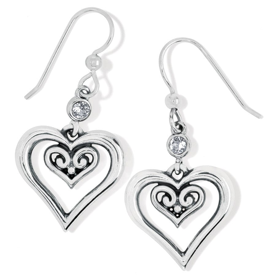 Alcazar Duet Heart French Wire Earrings - Romantic Dangle Jewelry for Women, Perfect for Valentine's Day, Anniversary & Date Night Gifts