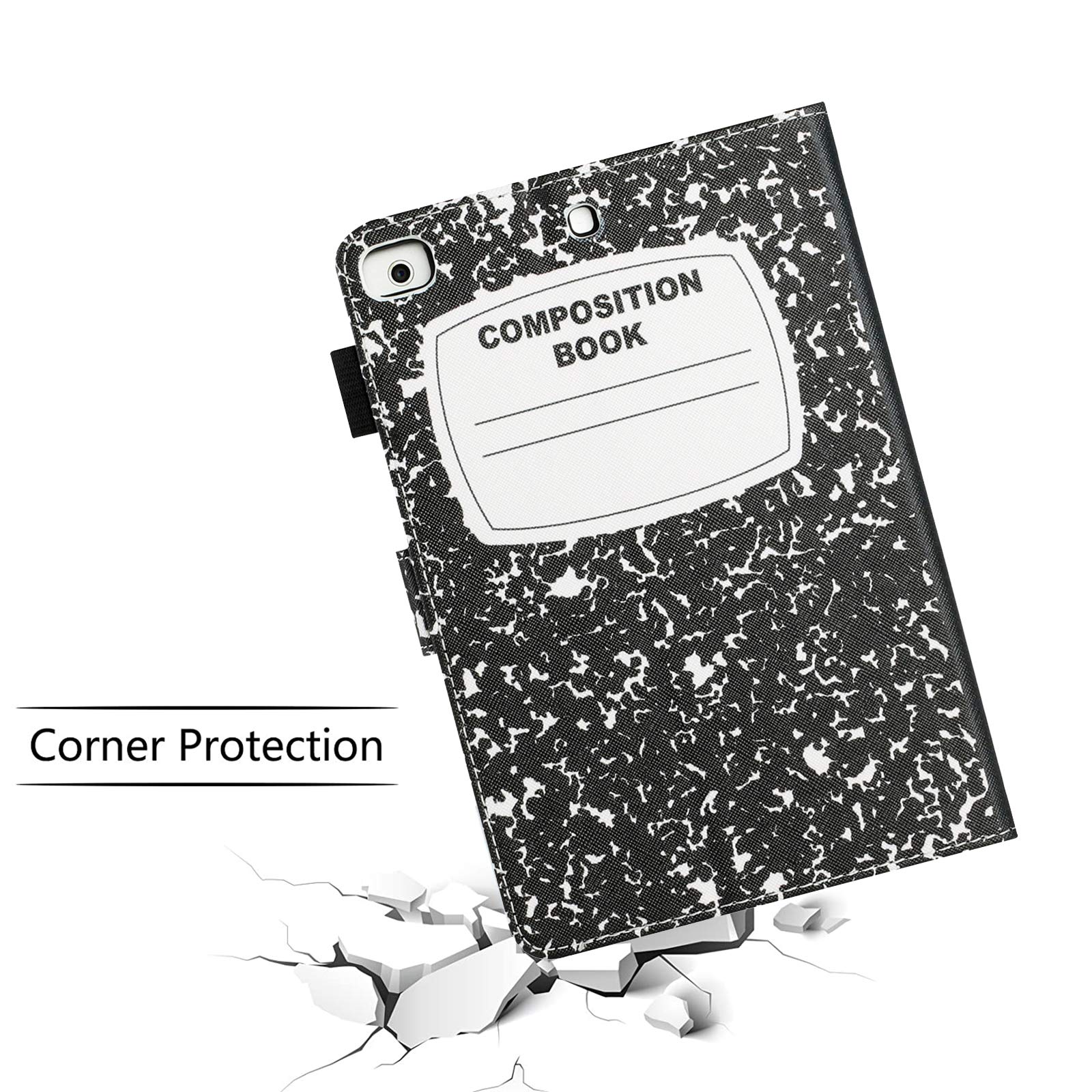 Premium PU Leather iPad Mini Case (1/2/3/4/5) - Smart Wake/Sleep Cover with Card Slot & Pen Holder | Slim Protective Stand Case for iPad Mini 5/4/3/2/1 | Perfect for Work, Travel & School Note-taking