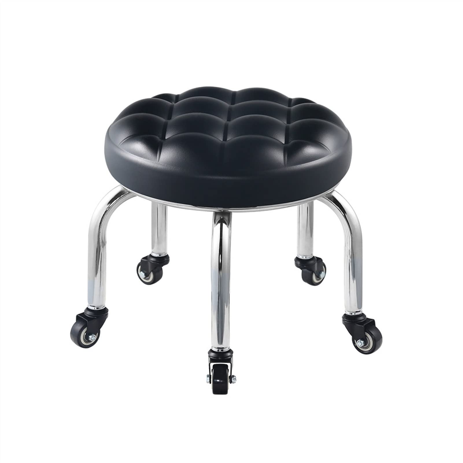 Black Vanity Stools & Benches, Counter Height Bar Stools, Garden Stools, Desk Stools with Moving Footrest - Perfect for Bathroom Vanity, Kitchen Island, Home Office & Outdoor Decor