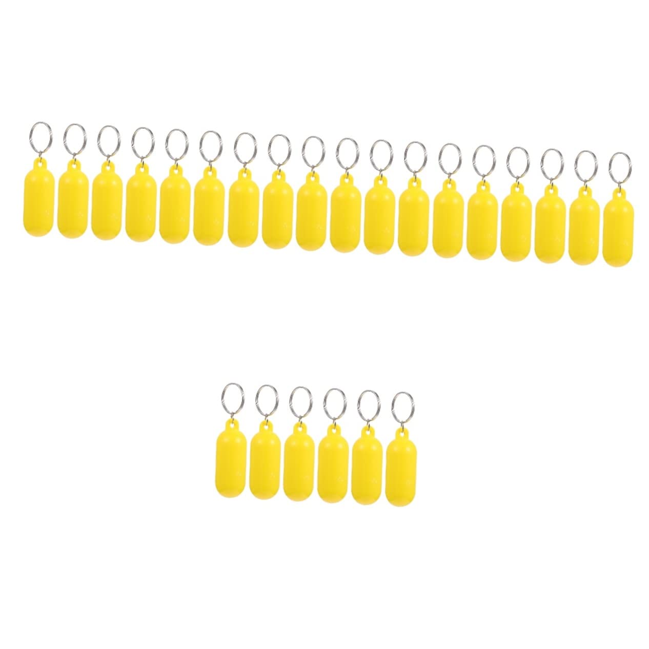 FOYTOKI 24 Pcs Floating Key Rings - Waterproof Cork Keychains for Boating & Swimming