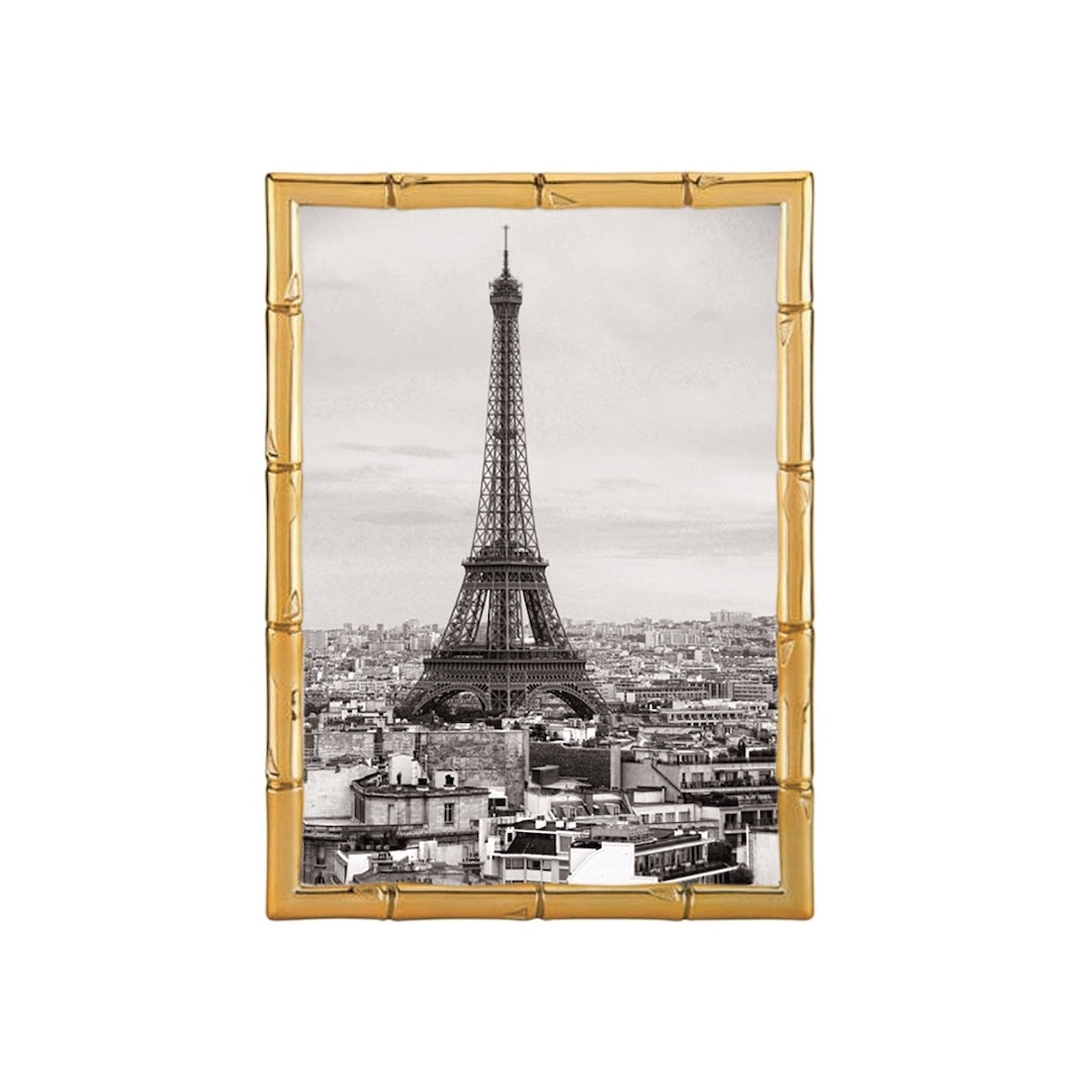 4x6 Gold Bamboo Picture Frame - Elegant Home Decor for Photos, Artwork & Memories | Perfect for Wall Display, Tabletop, or Gift Giving