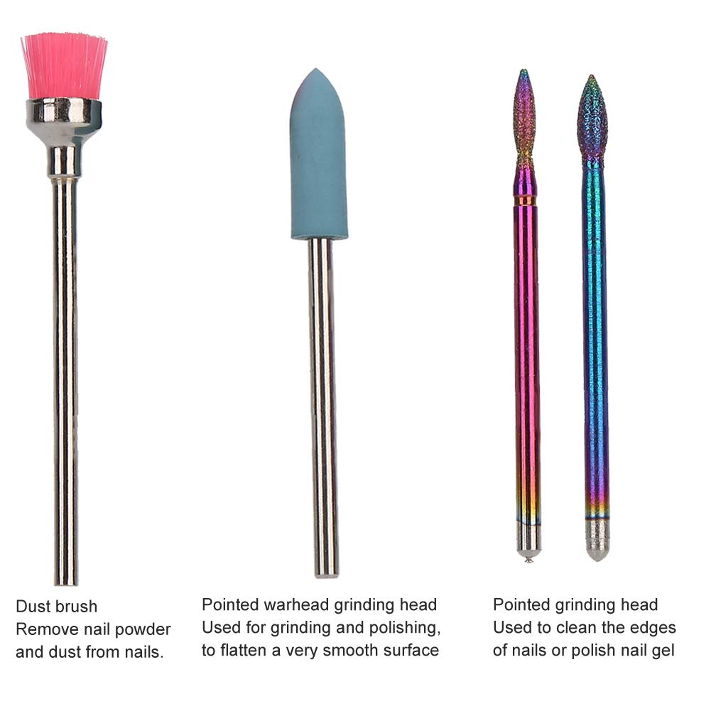 Professional Nail Drill Bit Set - Tungsten Carbide Grinding Heads for Manicure & Pedicure | Perfect for Removing Gel Polish, Acrylic Nails & Dead Skin | Salon & Home Nail Care Essential