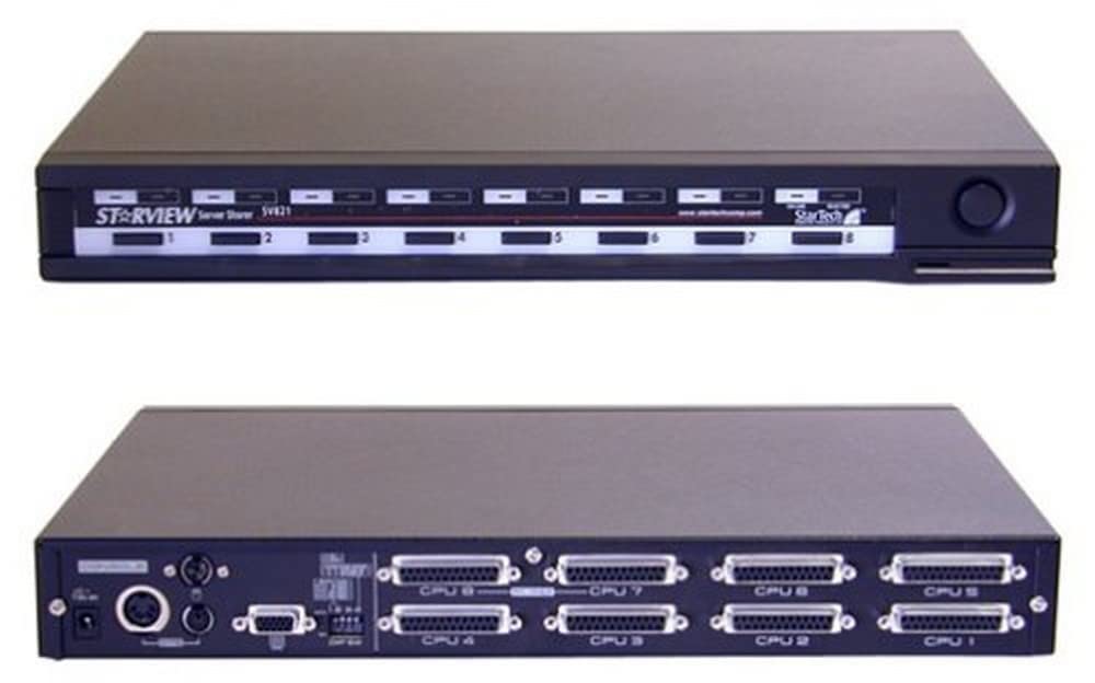 Startech 8-Port USB KVM Switch for Keyboard, Monitor & Mouse - Control Multiple Computers from One Workstation | Ideal for Office, Data Center & IT Management