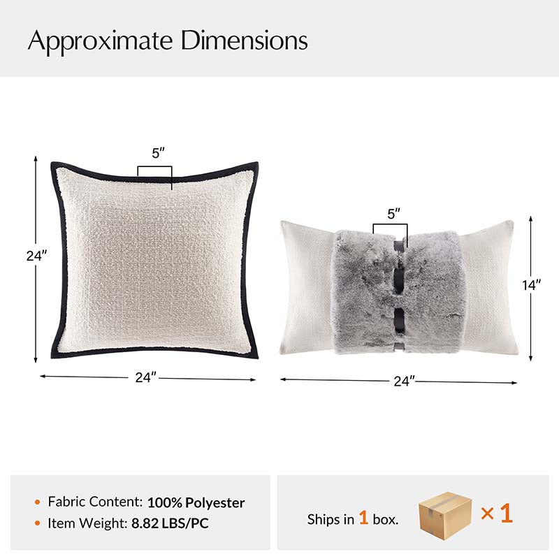 Premium Decorative Throw Pillow Set of 2 with Inserts - Soft Couch Pillows for Living Room, Bedroom, Sofa - Home Decor Accent Cushions for Modern Interior Design