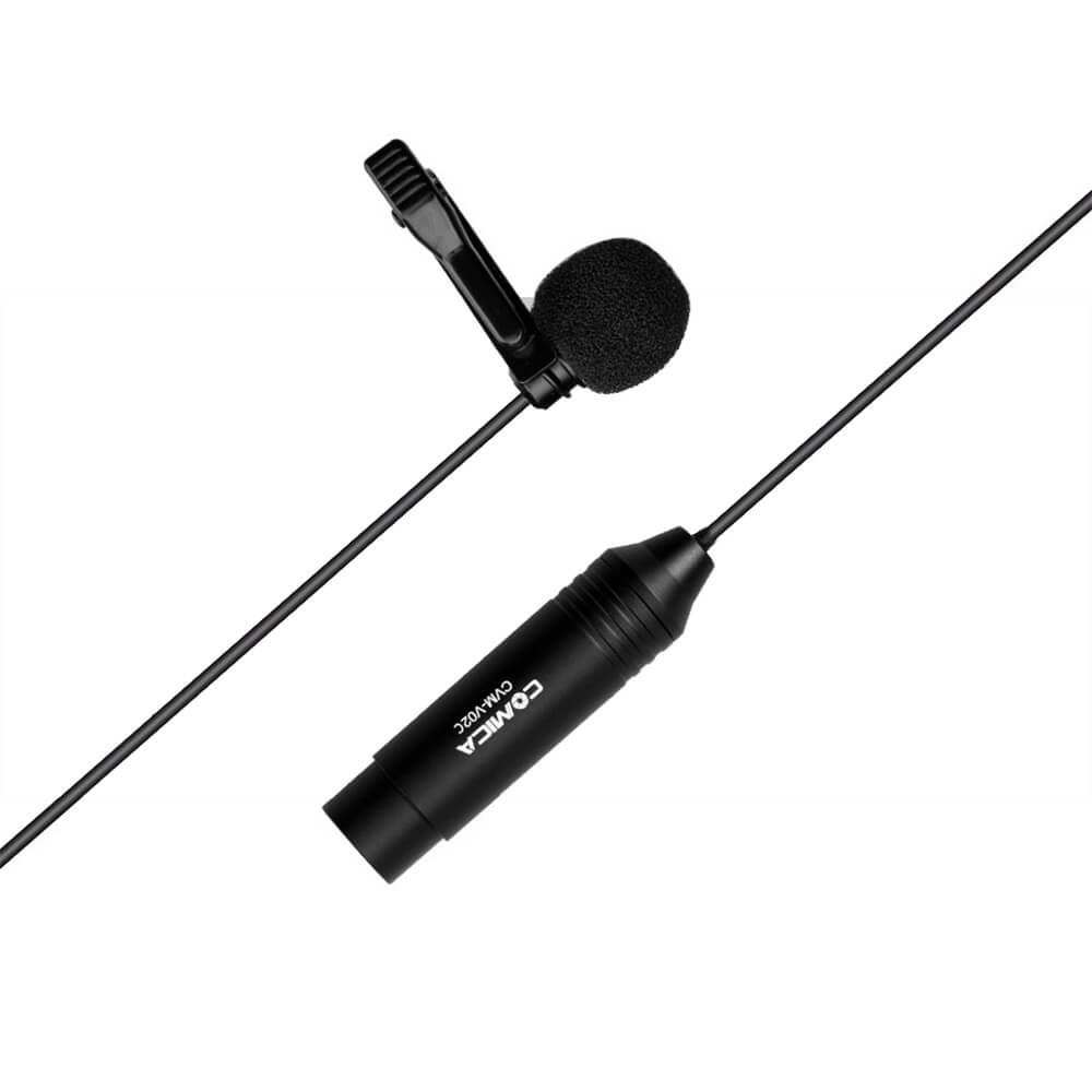 B4.5m CVM V020 Clip-On Lavalier Lapel Mini Microphone - Wired Omnidirectional Mic for YouTube, Podcasting, Interviews & Public Speaking (Clearance Sale)