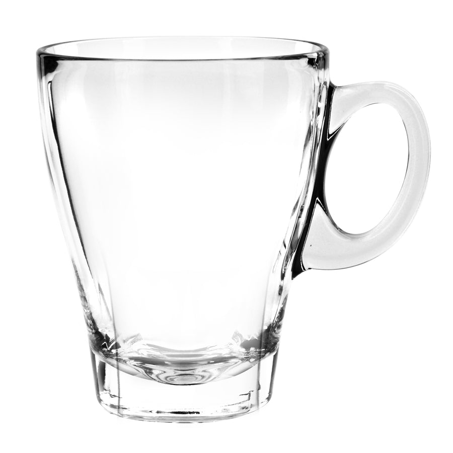 12oz Glass Americano Coffee Cups - Set of 6, Clear Coffee Mugs for Hot & Cold Drinks, Perfect for Home, Office, or Cafe Use