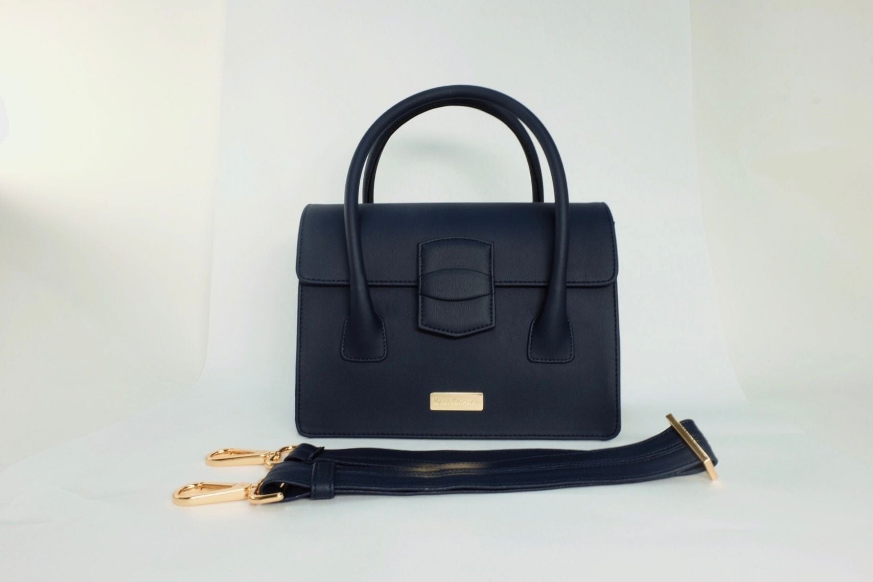 Kensington Vegan Cactus Leather Handbag for Women | Eco-Friendly Navy Crossbody Purse | Perfect for Work, Travel & Everyday Use