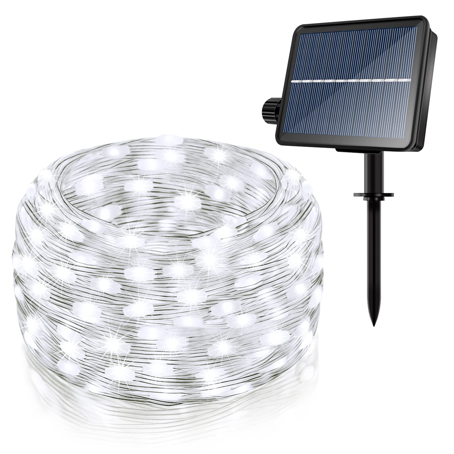 Ollny 240LED 80FT Solar String Lights Outdoor Waterproof IP67 - 8 Modes with Timer Memory, Cool White Fairy Lights for Patio, Garden, Fence, Yard, Porch, Christmas Party & Backyard Holiday Decorations | Perfect for Evening Gatherings, Weddings, and Cozy Outdoor Ambiance