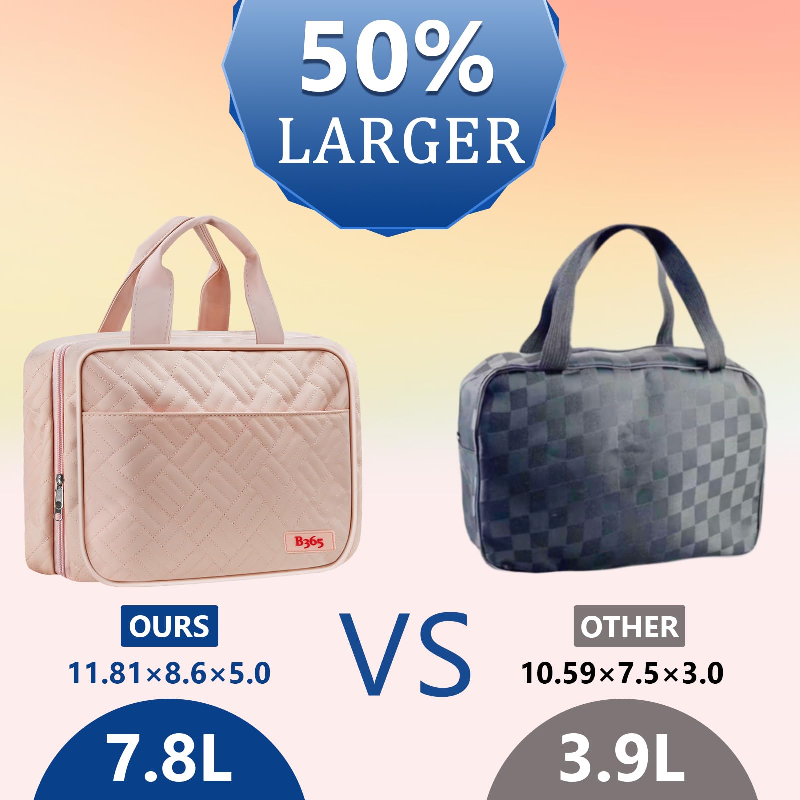 Waterproof Hanging Toiletry Bag for Women - Travel Makeup Organizer - Perfect Gift for Travelers