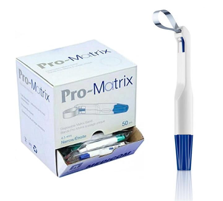 **Dental Matrix Band - Wide Blue 6mm (50/Pack) | Adjustable Disposable Dental Pro Matrix Bands for Restorations & Fillings**    **使用场景:** Perfect for dental professionals performing composite restorations, fillings, and crown preparations.