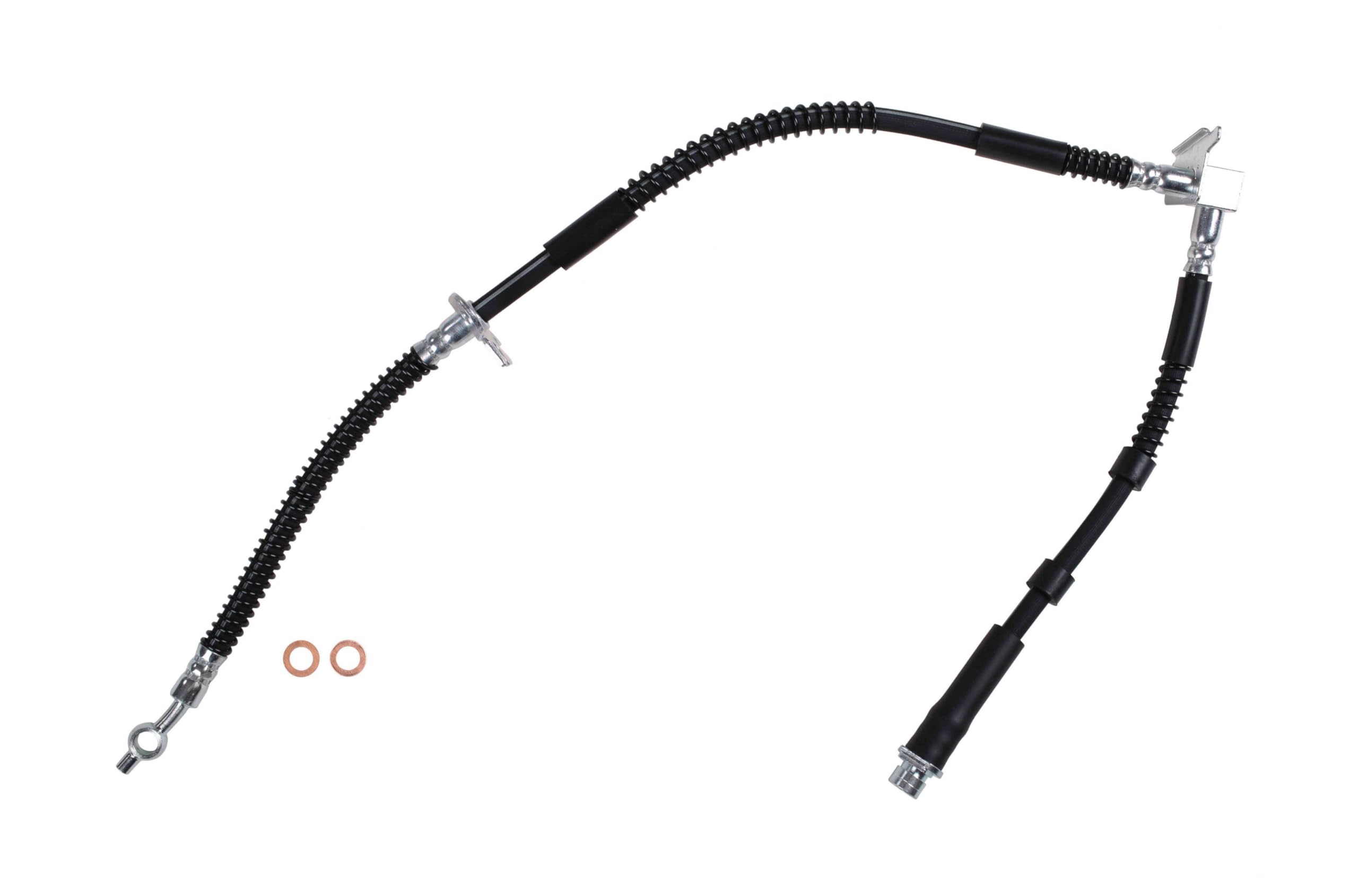 Sunsong 2201385 Brake Hydraulic Hose - High Performance Replacement Hose for Trucks & SUVs - Durable DOT Approved Brake Line for Smooth Braking - Ideal for Off-Roading, Towing & Heavy-Duty Use