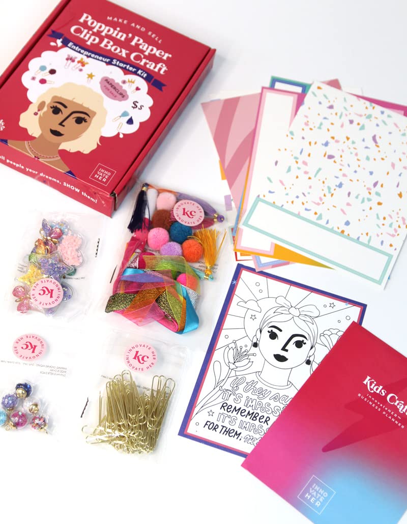 DIY Poppin' Paper Clips Craft Kit - Fun & Creative Arts and Crafts for Kids, Teens & Adults - Perfect for School Projects, Party Favors & Gift Making