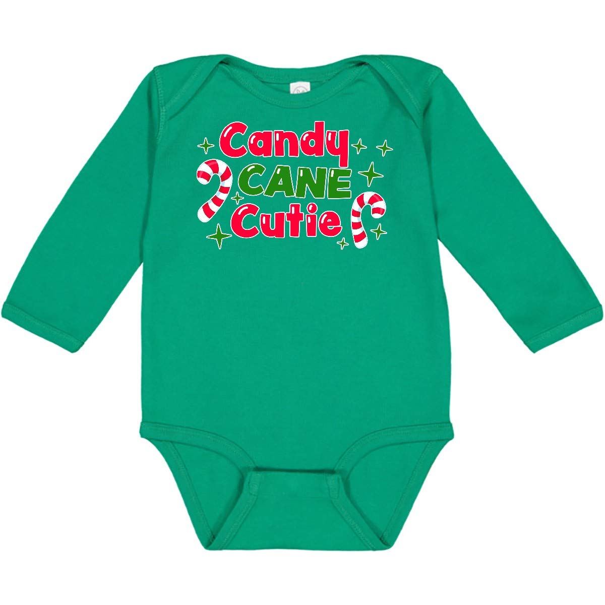 Inktastic Christmas Candy Cane Cutie Baby Long Sleeve Creeper - Festive Holiday Outfit for Infants, Newborn Photo Shoots & Family Matching Pajamas
