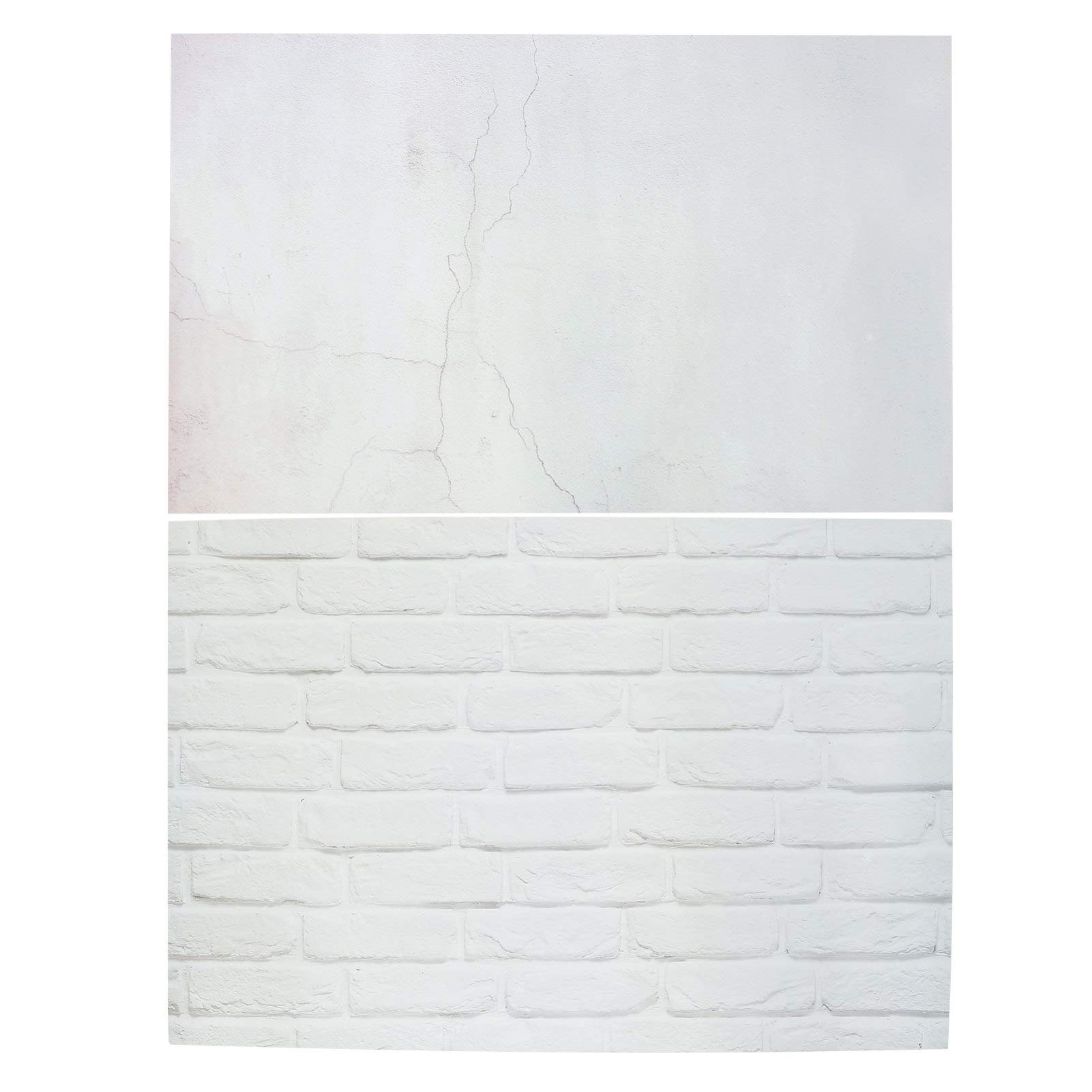 SOLUSTRE Double-Sided Brick Wall Texture Backdrop Paper - Premium Photo Background for Studio Photography, YouTube Videos & Social Media Content Creation